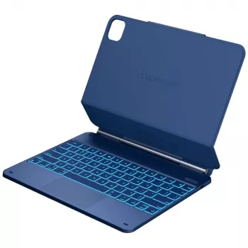 Typecase Edge capa com teclado para iPad Air 13 M2 2024 / M3 2025 / M4 2026, azul-pacífico
