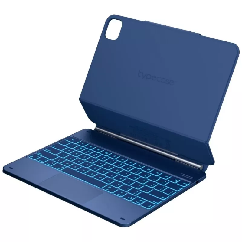 Typecase Edge capa com teclado para iPad Air 13 M2 2024 / M3 2025 / M4 2026, azul-pacífico