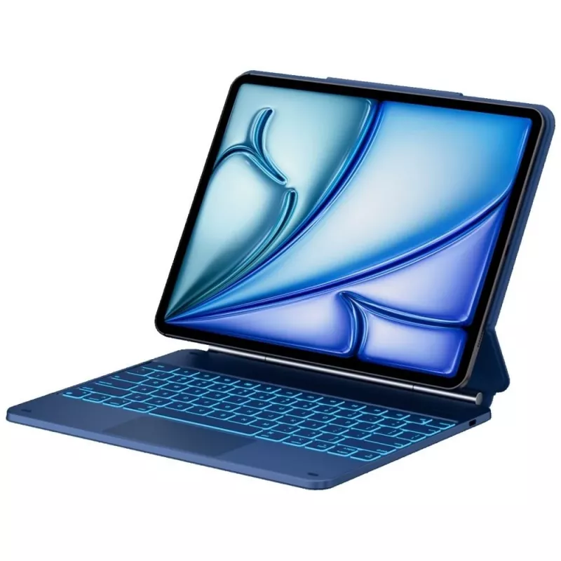 Typecase Edge capa com teclado para iPad Air 13 M2 2024 / M3 2025 / M4 2026, azul-pacífico