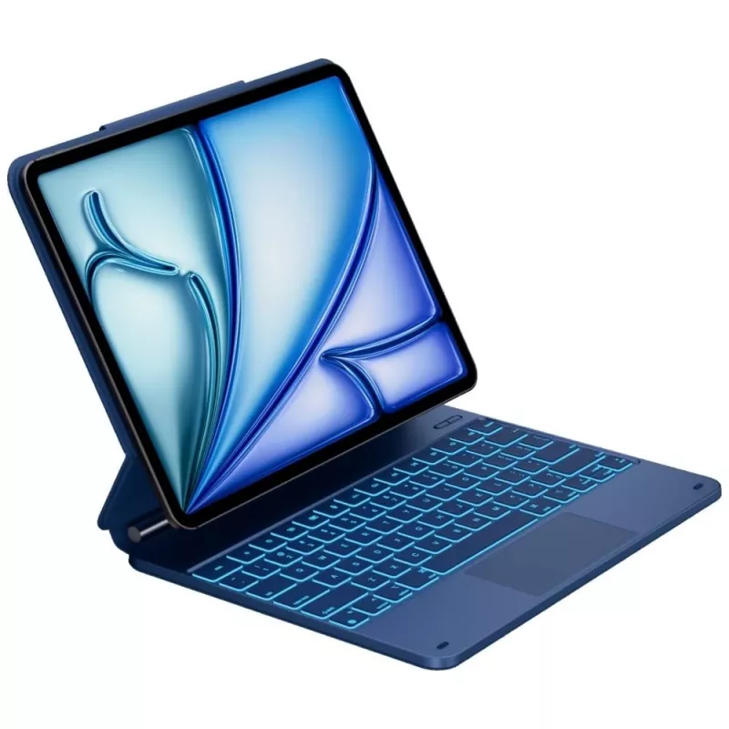 Typecase Edge capa com teclado para iPad Air 13 M2 2024 / M3 2025 / M4 2026, azul-pacífico
