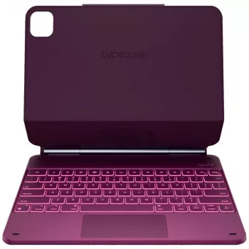 Typecase Edge Capa com Teclado para iPad Air 13 2024/2025, vermelho framboesa