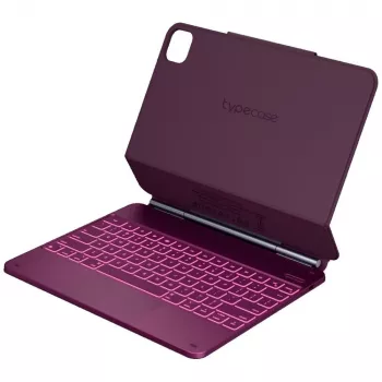 Typecase Edge Capa com Teclado para iPad Air 13 2024/2025, vermelho framboesa