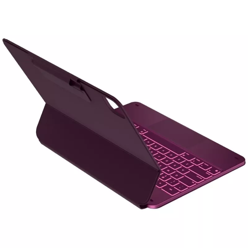 Typecase Edge Capa com Teclado para iPad Air 13 2024/2025, vermelho framboesa