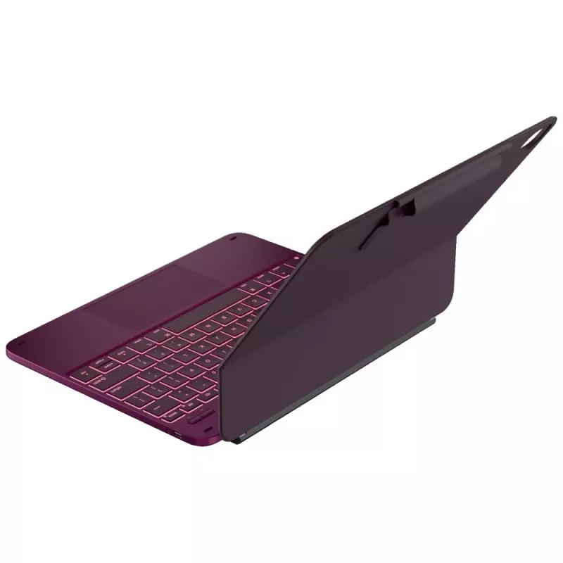 Typecase Edge Capa com Teclado para iPad Pro 13 2024/2025, vermelho framboesa
