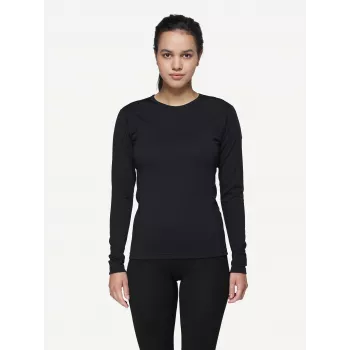 Camisola base Devold Breeze Merino 150 mulher - preto, tamanho S