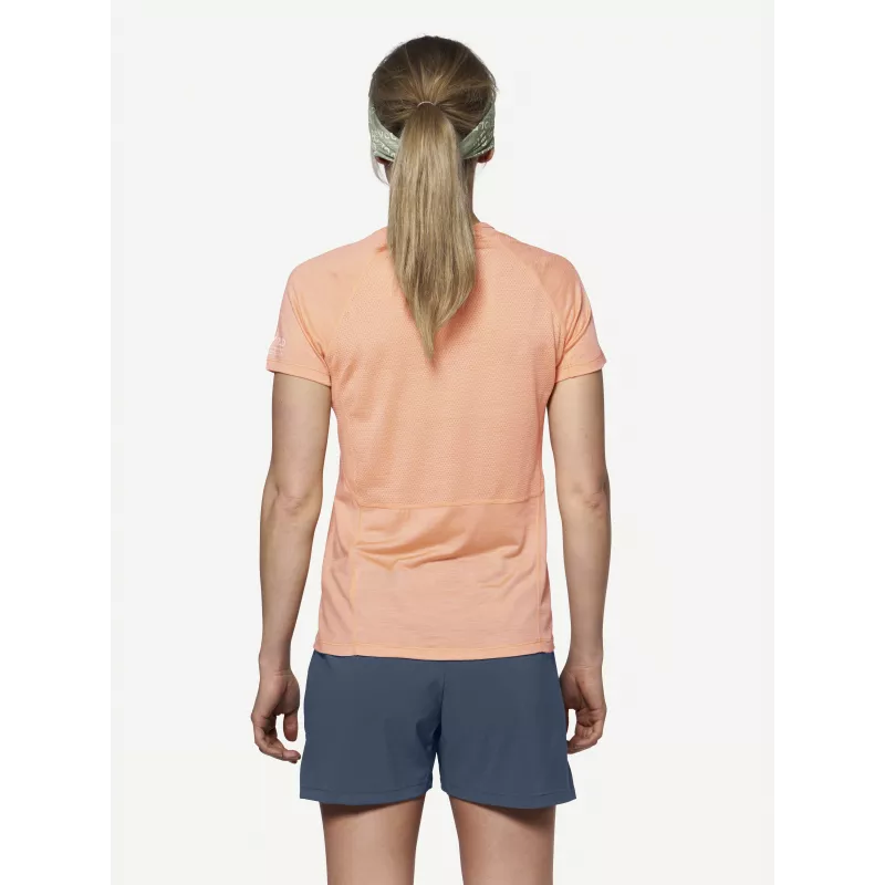 T-shirt base Devold Endurance Merino 130 Tee mulher - Sunrise, tamanho M