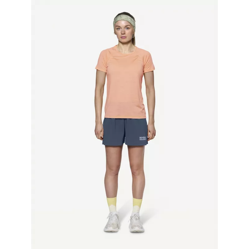 T-shirt base Devold Endurance Merino 130 Tee mulher - Sunrise, tamanho M