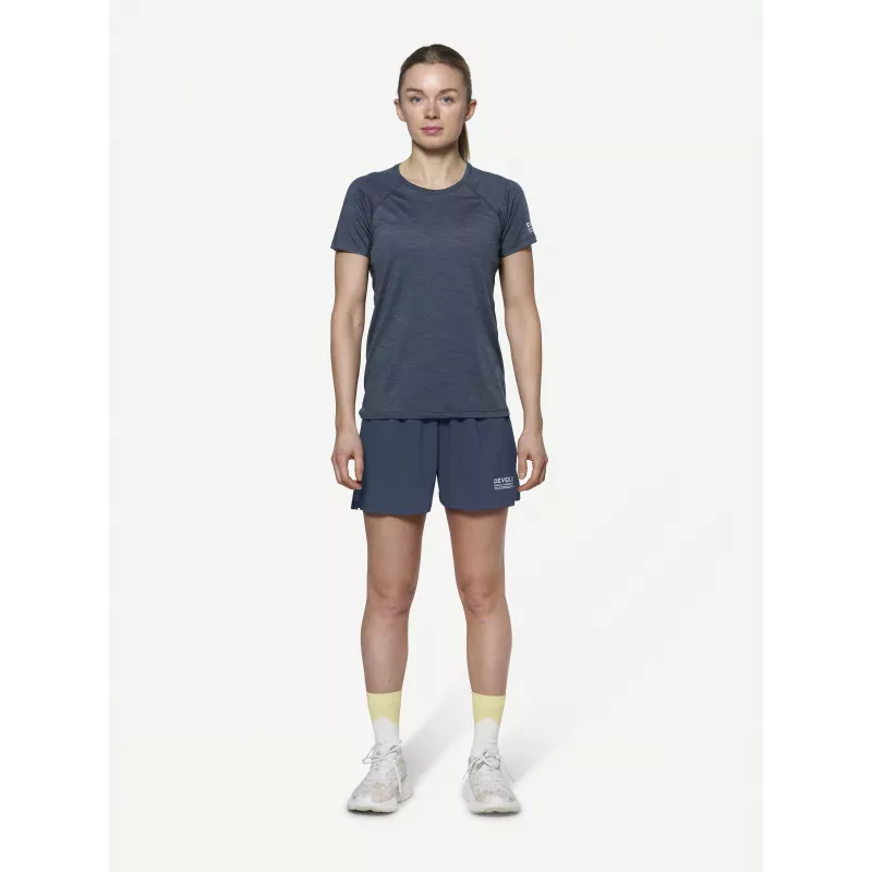 T-shirt base Devold Endurance Merino 130 Tee mulher - Night, tamanho S