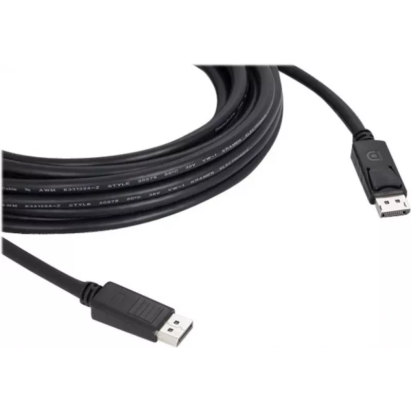 Kramer C-DP-10 Cabo DisplayPort 10m (32.8ft) - Ficha DisplayPort macho para macho - 4K@60Hz - preto