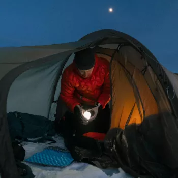 Lanterna de campismo Silva Glow Recharge - azul (350 lm)