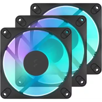 Ventoinhas PWM Fractal Design Dynamic 3-14 RGB Black 3-Pack 140 mm