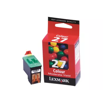 Lexmark N.º 27 Cartucho de tinta tricolor (ciano, magenta, amarelo) - Standard Yield
