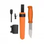 Faca fixa Morakniv Kansbol com kit de sobrevivência, laranja