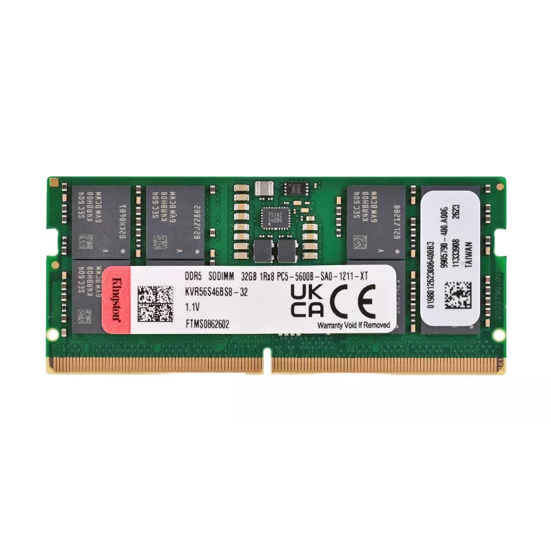 Kingston Technology KVR56S46BS8-32 32 GB DDR5 5600 MT/s SO-DIMM módulo de memória RAM