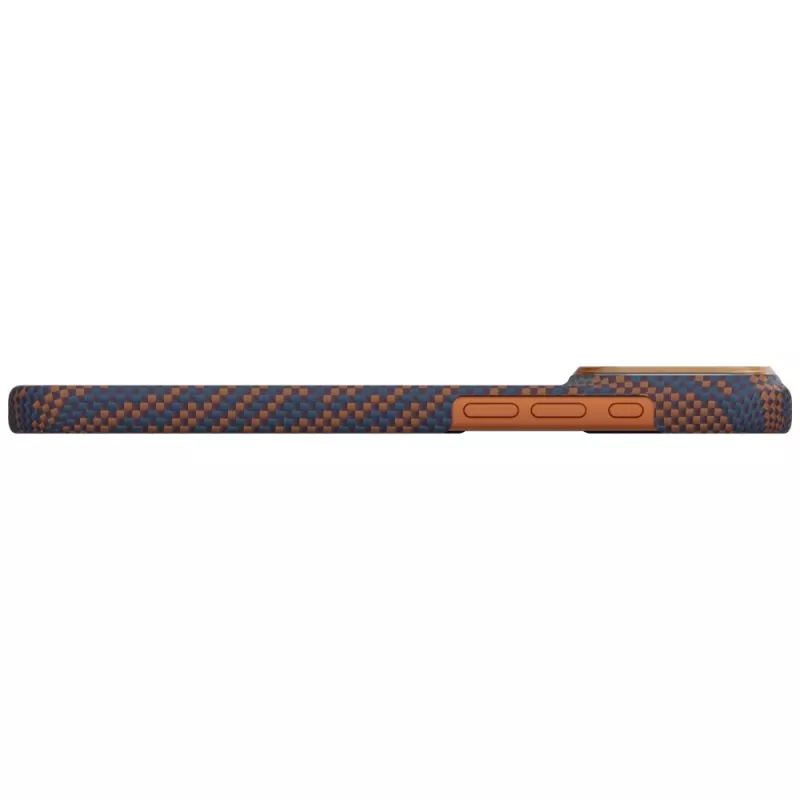 Capa PITAKA Edge Breath of Veins para iPhone 17 Pro Max, fibra de aramida, laranja ardente, compatível com MagSafe
