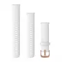 Pulseira de silicone Garmin QuickFit 18 mm branco com fecho dourado-rosé 010-12932-0F