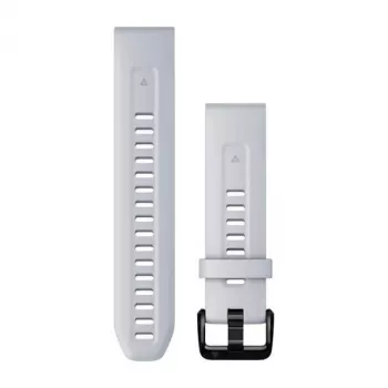 Pulseira de silicone Garmin 20 mm para relógios, Whitestone com fecho preto, 010-13102-03