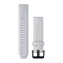 Bracelete de silicone para relógio Garmin 20 mm, Whitestone com fivela preta, 010-13102-03
