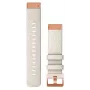 Bracelete de nylon para relógio Garmin QuickFit 20 mm para fenix 5S/5S Plus/6S/7S, Creme com fivela em ouro rosa, 010-13102-09