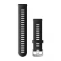 Pulseira de silicone Garmin 20 mm preto para Venu, Forerunner 645, Forerunner 245, Forerunner 55 - acessório original 010-11251-9P