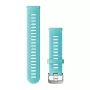 Bracelete de silicone para relógio Garmin para Venu/Forerunner 645/245/55, Turquesa, 010-11251-9R