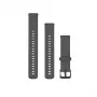 Bracelete de silicone para relógio Garmin Quick Release 18 mm, Gravel Grey, 010-13256-00
