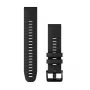 Bracelete de silicone para relógio Garmin QuickFit 22 mm, Preto (010-13280-00)