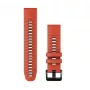 Bracelete de silicone para relógio Garmin QuickFit 22 mm, Vermelho/Grafite (010-13280-04)