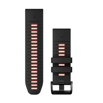Pulseira de silicone Garmin QuickFit 26 mm preto/vermelho 010-13281-06
