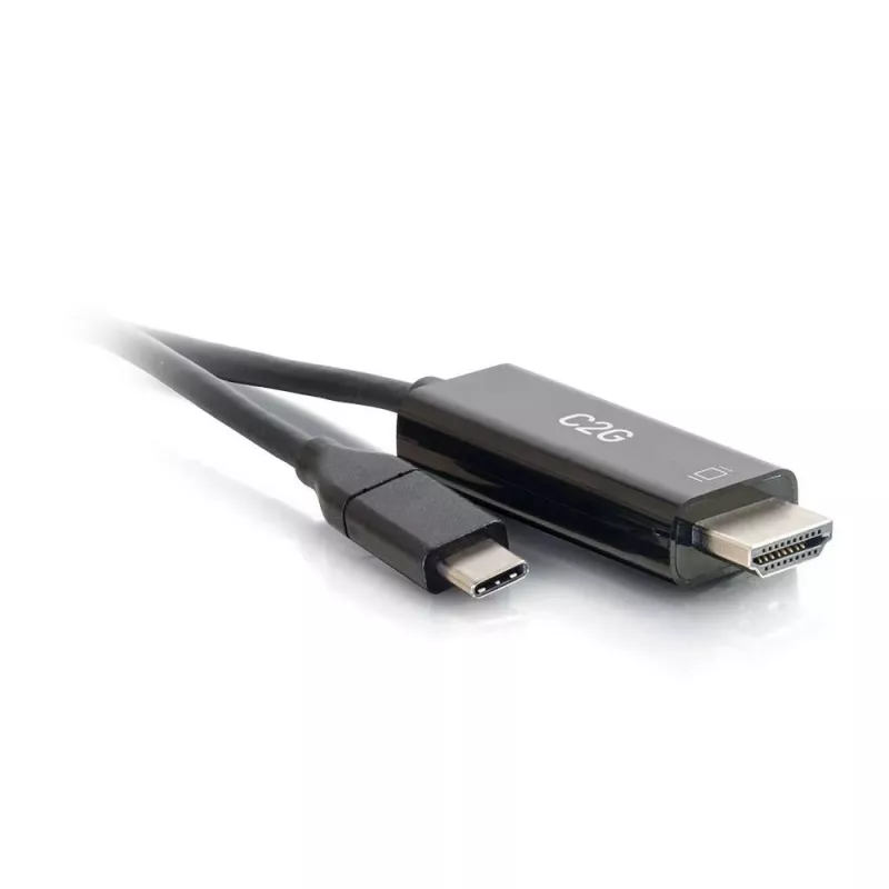 C2G cabo adaptador USB-C para HDMI - 1,83 m - preto - 4K@60Hz - ficha USB-C reversível