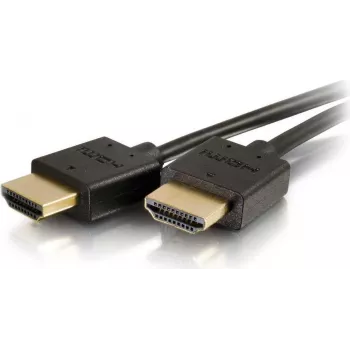 CABLES2GO C2G Cabo HDMI High Speed flexível de 0,6 m com fichas planas - 4K 60 Hz - Ficha HDMI Type-A macho para ficha HDMI Type-A macho - 3D - 10,2 Gbit/s - Preto (41362)