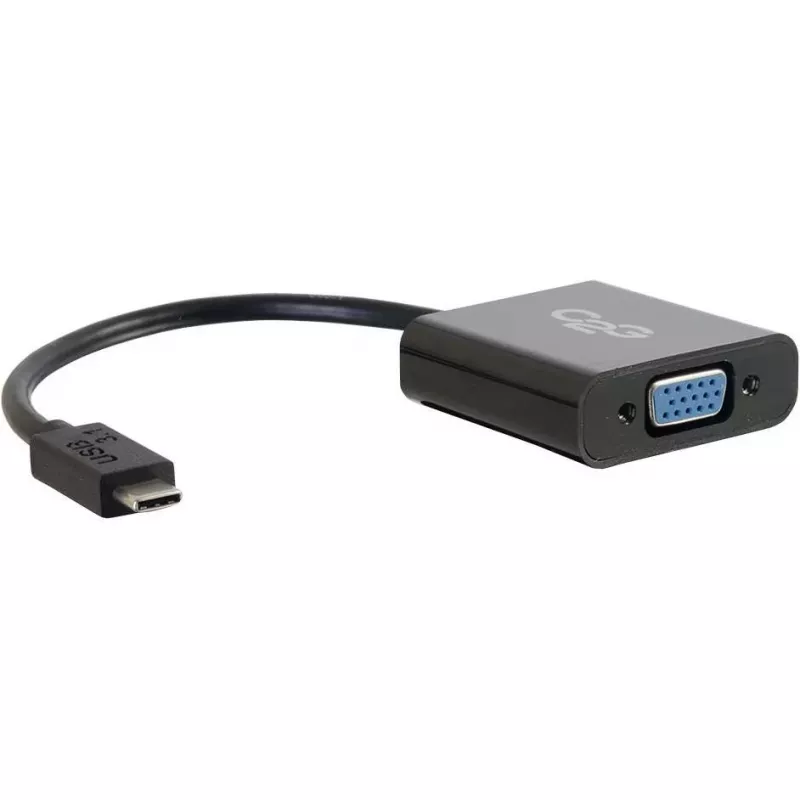 C2G Adaptador USB 3.1 USB Type-C para VGA - USB-C para VGA Preto