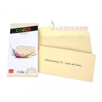 ELCO Color envelope C5/6 (114 x 229 mm), sem janela, autocolante, 100 g/m², camurça, 25 unid. (74617.41)