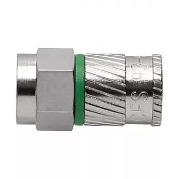 AXING CFS09348 conector de compressão F-Type macho aço inoxidável pack de 50