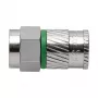 AXING CFS09348 conector de compressão F-Type macho aço inoxidável pack de 50