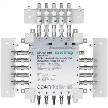 Multiswitch ativo AXING SPU 58-09N 5-in-8, compatível com canal de retorno
