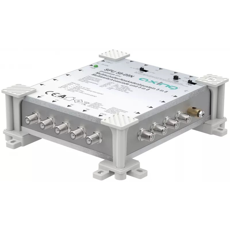 Multiswitch ativo AXING SPU 58-09N 5-in-8, compatível com canal de retorno