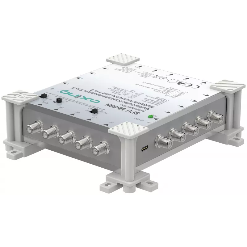 Multiswitch ativo AXING SPU 58-09N 5-in-8, compatível com canal de retorno