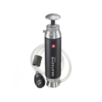 Filtro de água Katadyn Pocket - cerâmica 0,2 mícron, bomba manual, capacidade de 50.000 litros