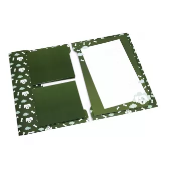 Artoz Papel de Carta com Envelopes Motivo Cão Verde-azeitona aprox. DIN A5 80 g/m² 1 embalagem