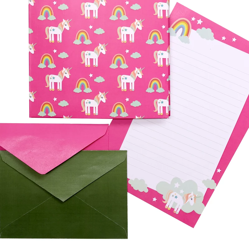 Artoz Papel de Carta com Envelopes Motivo Cão Verde-azeitona aprox. DIN A5 80 g/m² 1 embalagem