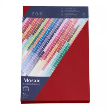 Envelopes Artoz Papier Mosaic DIN C6 sem janela vermelho fogo autoadesivo 20 unidades