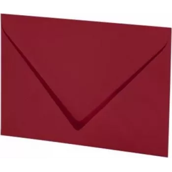 Envelopes Artoz Papier Mosaic DIN B6 sem janela vermelho vinho autoadesivo pack de 20