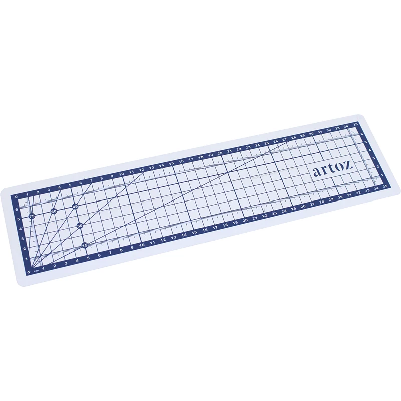 Conjunto de réguas de corte Artoz Papier 7 peças 32,0 cm transparente