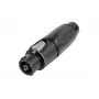 Conector de cabo fêmea speakON 8 polos Neutrik NLT8FX-BAG, preto, poliamida, zinco, IP50, 250V, 50A