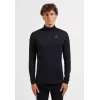 Top Odlo Merino 200 BL Top Turtle Neck LS Half Zip - preto, tamanho L