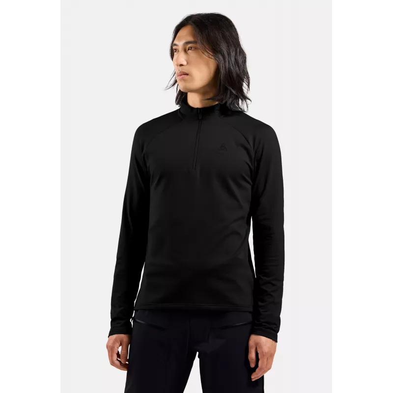 Camada intermédia Odlo Essential Light Mid Layer 1/2 Zip - preto - tamanho L