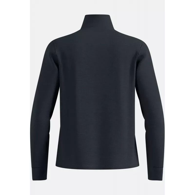 Casaco Odlo Grid Fleece Mid Layer Full Zip - Black Melange, Tamanho L