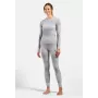 Odlo Active Warm X Pow BL Bottom calças de camada base compridas - cinzento prateado, tamanho S