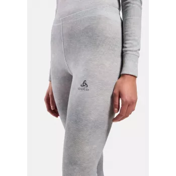 Odlo Active Warm X Pow BL Bottom calças de camada base compridas - cinzento prateado, tamanho S